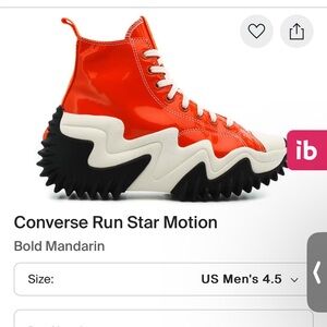 Converse Bold Orange High-Tops with Zigzag Sole